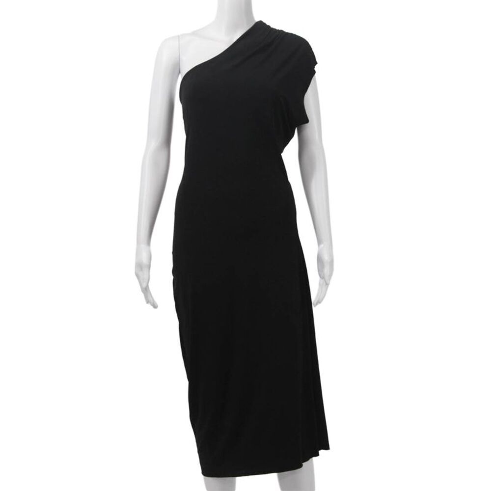 Graham & Spencer Women Sheath Dress Black Mid Calf Polyester Spandex Size S